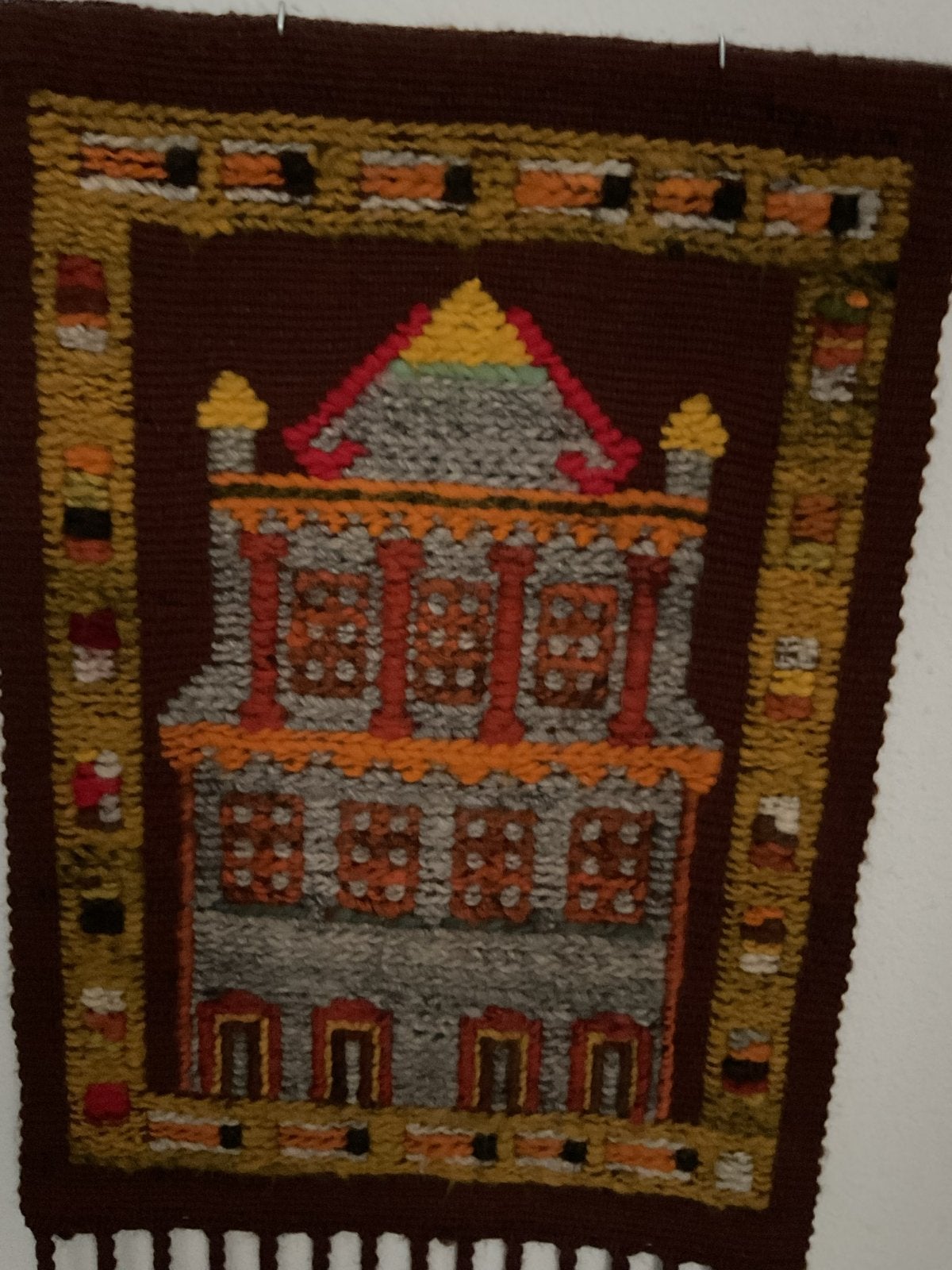Vintage Pools handwerk wandtapijt - 95x40 cm, Ophalen of Verzenden