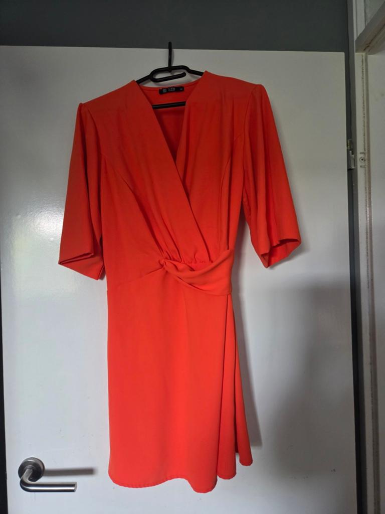 Oranje jurk met 40  42, Ophalen of Verzenden, Zo goed als nieuw, Maat 38/40 (M), Oranje