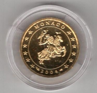 10 Eurocent Monaco 2004 - Tournooiridder - PROOF, Postzegels en Munten, Munten | Europa | Euromunten, Verzenden, Monaco, 10 cent