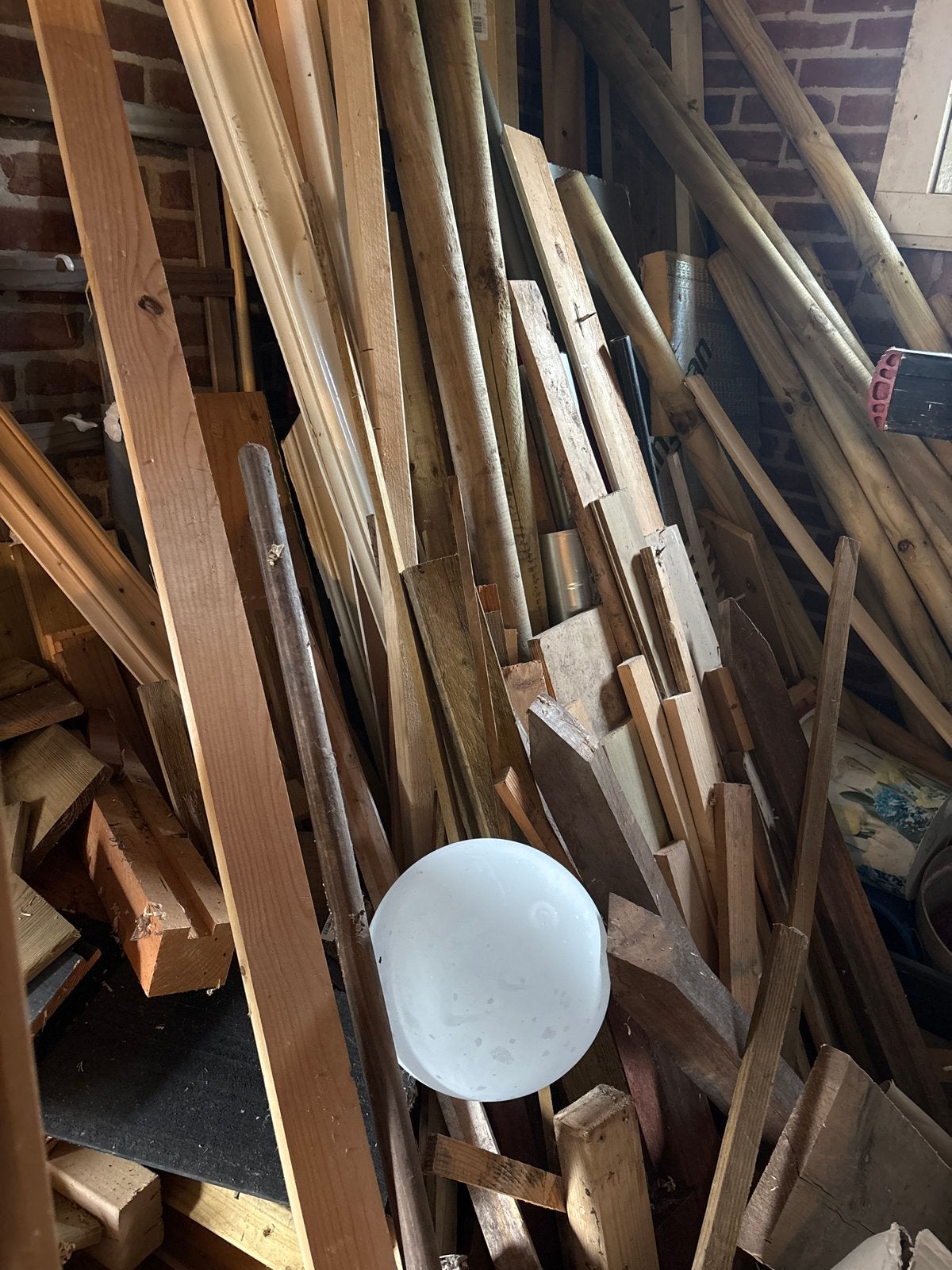 Diverse partij hout: balken, planken en meer, Doe-het-zelf en Verbouw, Hout en Planken, Ophalen, Gebruikt, Balk, Overige houtsoorten