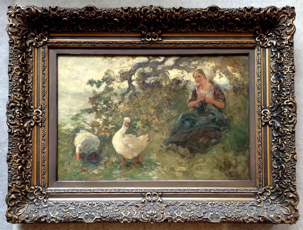 ====Cornelis Koppenol 1865-1946====ganzenhoedster====, Ophalen