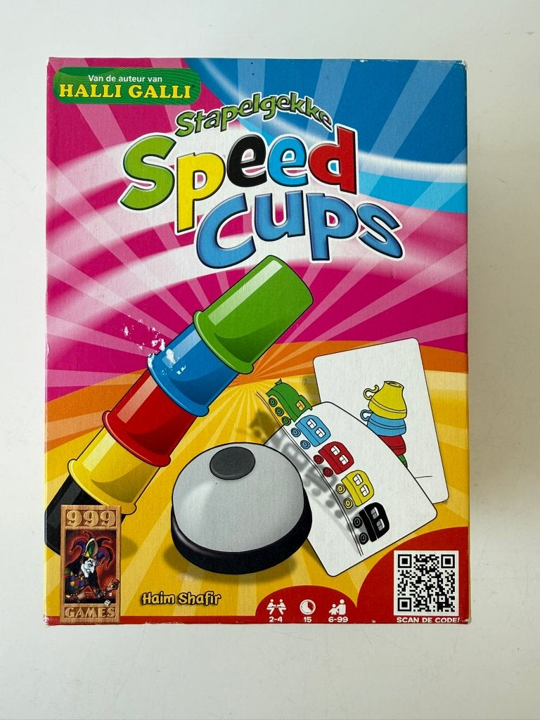 Spel Stapelgekke Speed Cups / 999 Games, Hobby en Vrije tijd, Gezelschapsspellen | Overige, Ophalen of Verzenden, Zo goed als nieuw