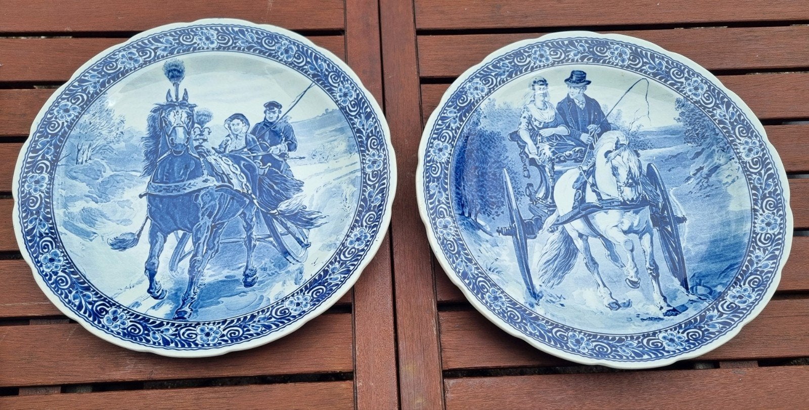 2 Grote Delfts Blauwe Wandborden – P. Regout Maastricht, Ophalen of Verzenden
