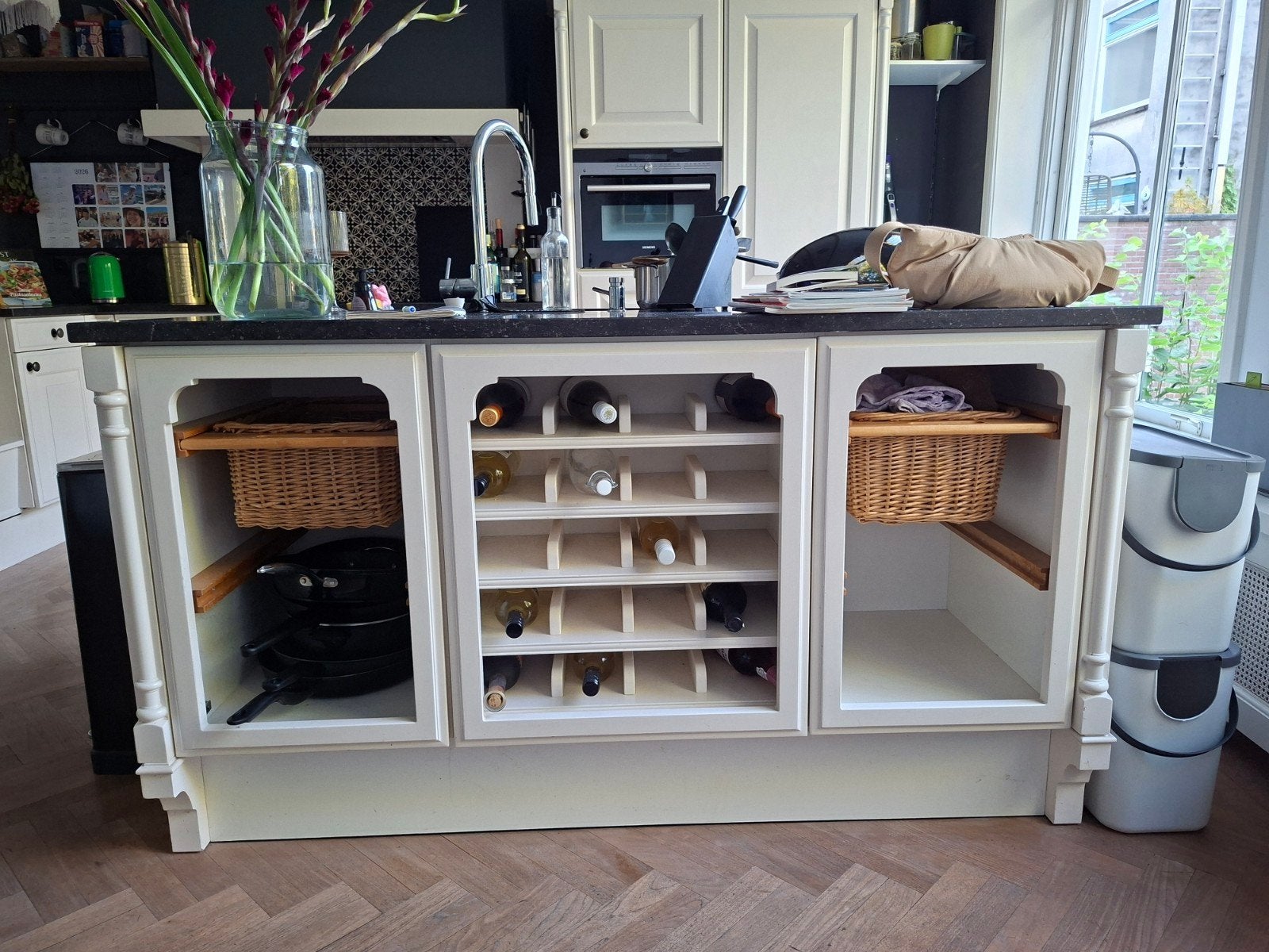 Volledige luxe keuken met kookeiland, Huis en Inrichting, Keuken | Complete keukens, Ophalen, Gebruikt, Wit, Overige typen