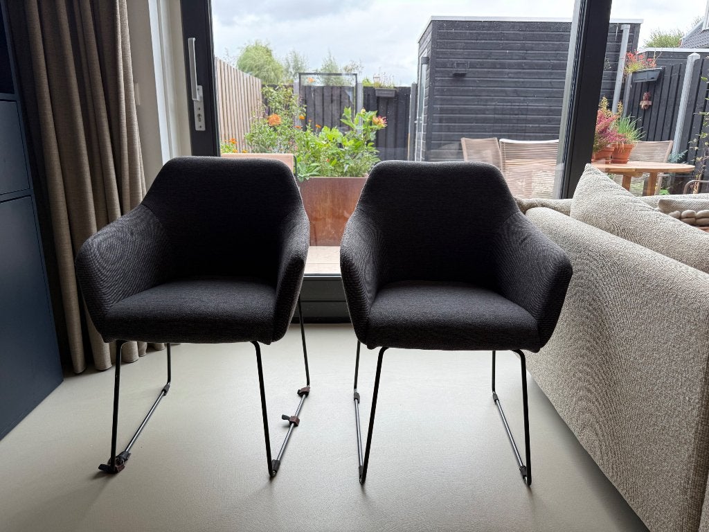 Eettafel stoelen 2 stuks, Ophalen, Twee, Modern, Stof