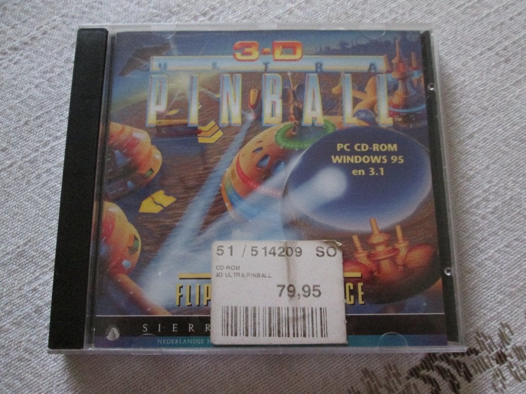 3-D Pinball Sierra Flipperen in space Vintage windows 95, 1 speler, Ophalen of Verzenden, Zo goed als nieuw, Vanaf 3 jaar