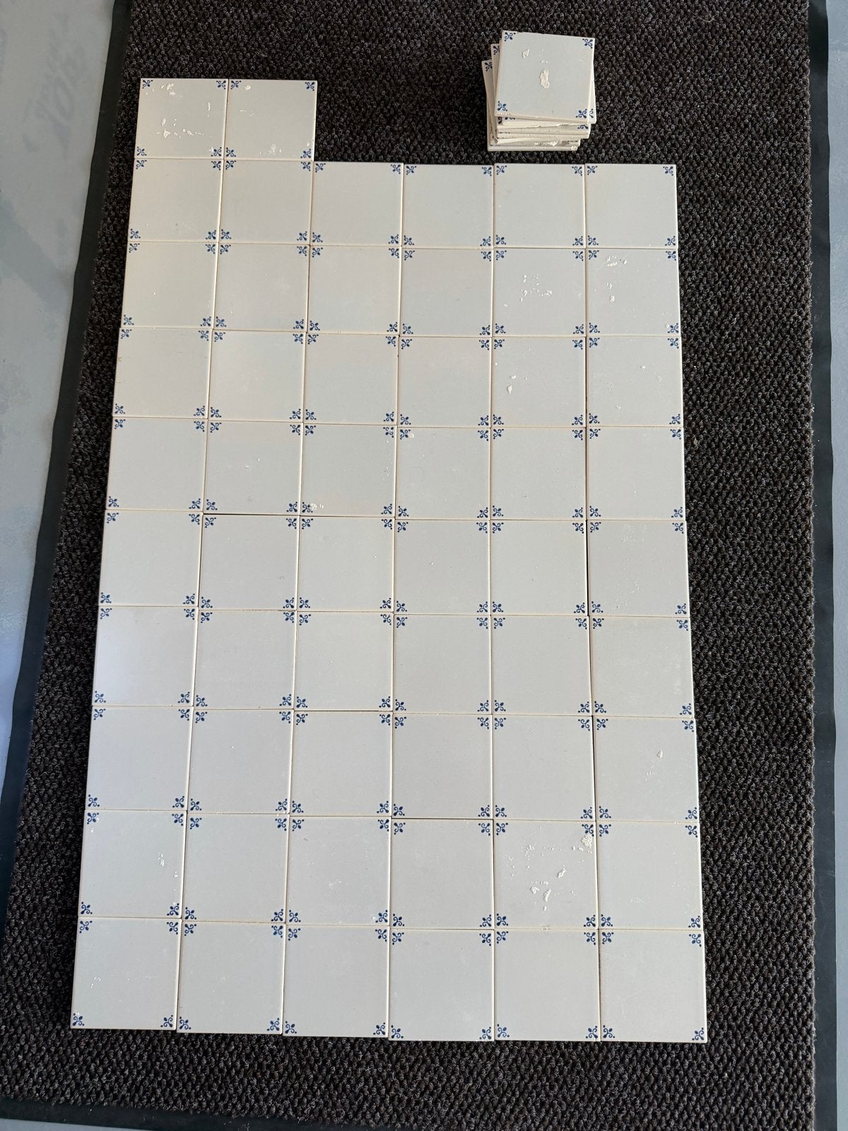 Mosa Holland wandtegels met Delfts blauw decor (ca. 0.70 m2), Ophalen, Gebruikt, Minder dan 20 cm, Minder dan 5 m²