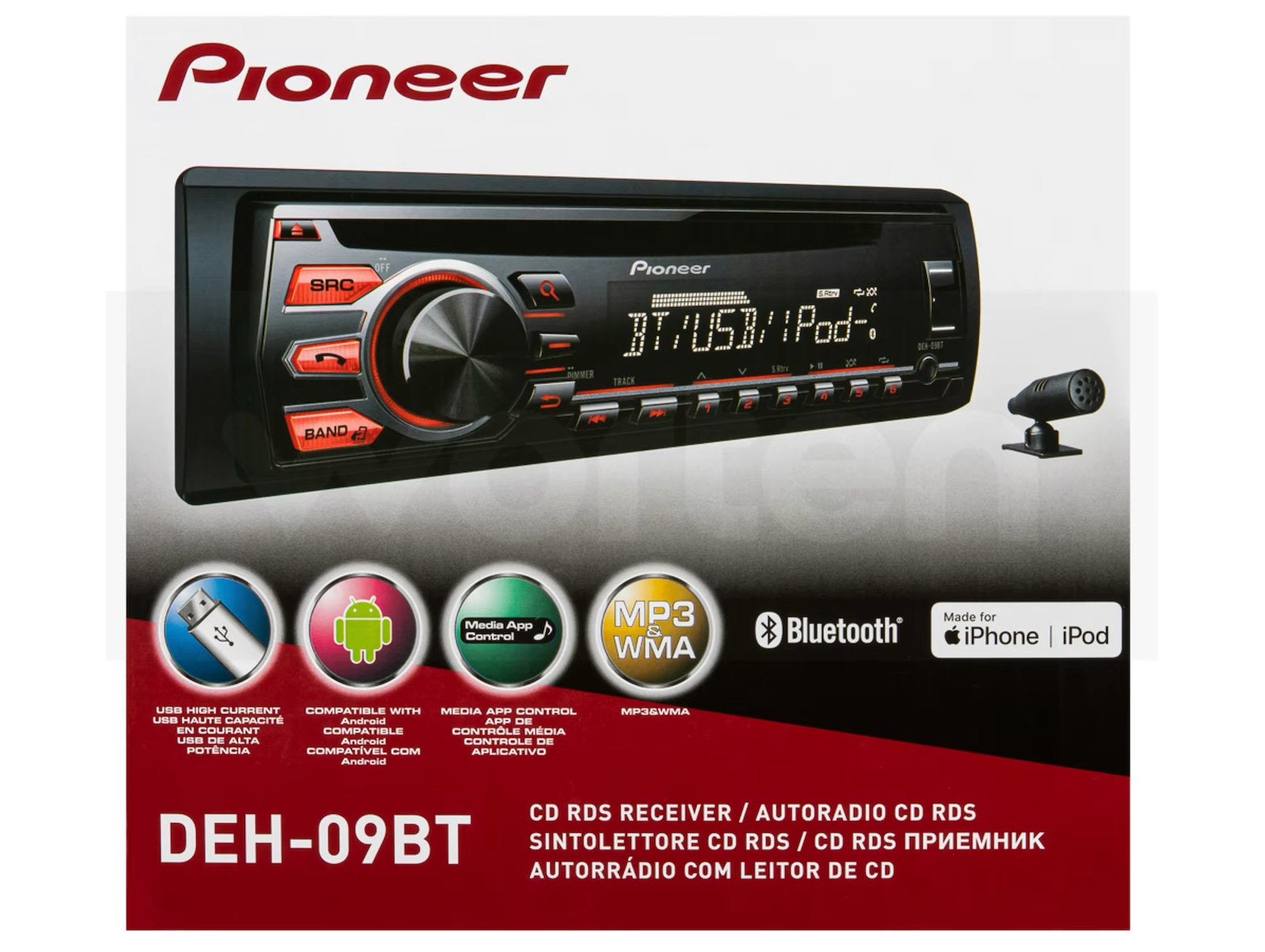 Pioneer DEH-09BT met bluetooth functie ZGAN, Auto diversen, Autoradio's, Ophalen, Zo goed als nieuw