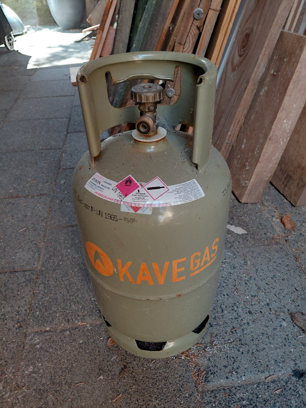 Gasfles 5,8kg - gekeurd tm 2027, Ophalen, Gebruikt, Kavegas