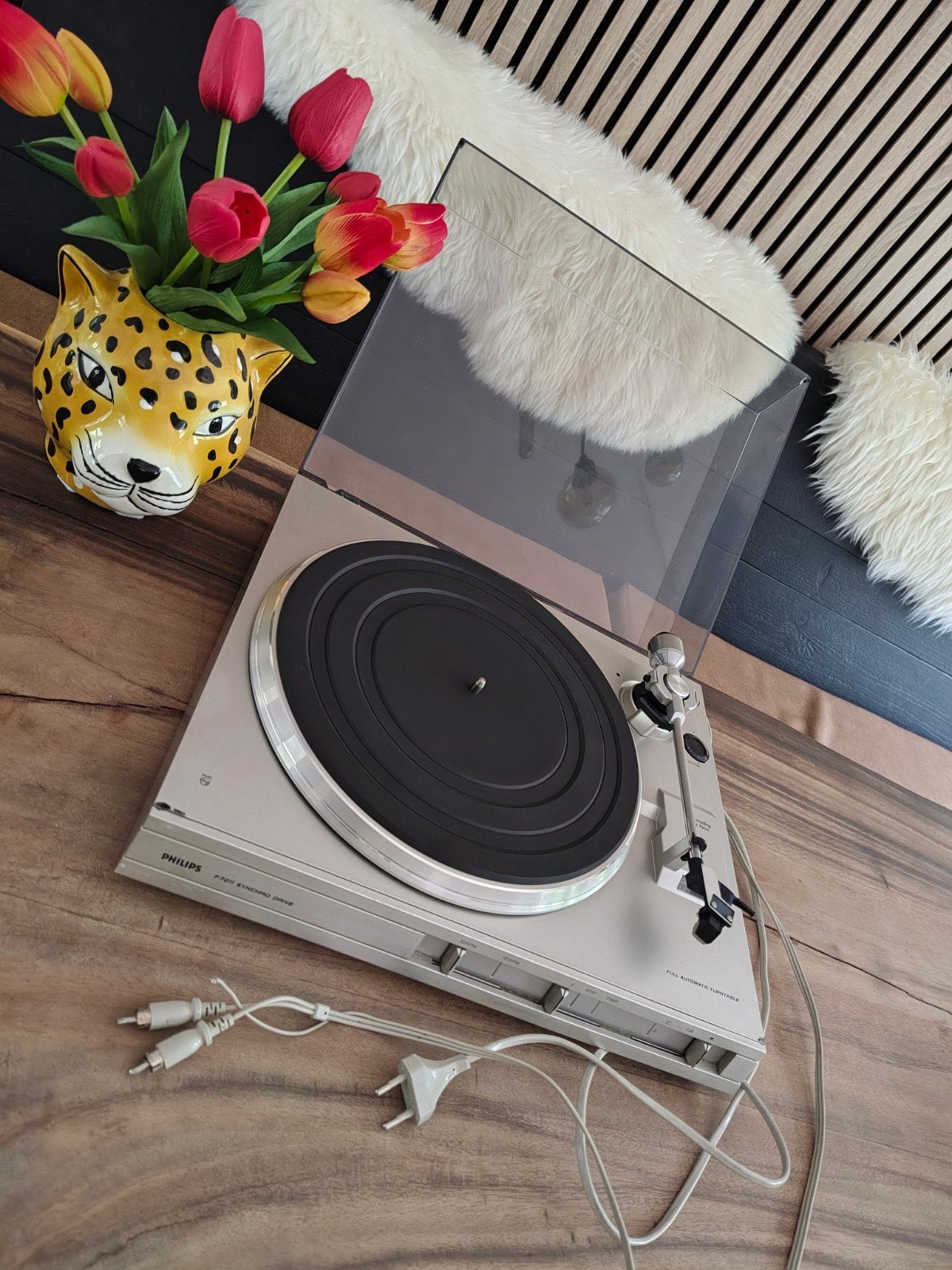 Philips F7211 Synchro Drive Platenspeler, Ophalen of Verzenden, Zo goed als nieuw, Platenspeler, Philips