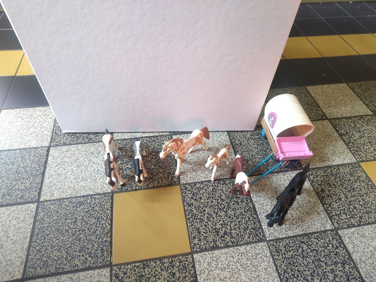 Playmobil paardenren en stal, Kinderen en Baby's, Speelgoed | Playmobil, Gebruikt, Losse onderdelen, Overige typen, Ophalen of Verzenden