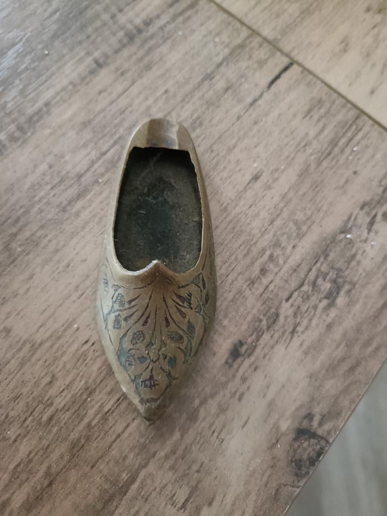 Vintage messing schoen asbak of decoratie, Ophalen of Verzenden
