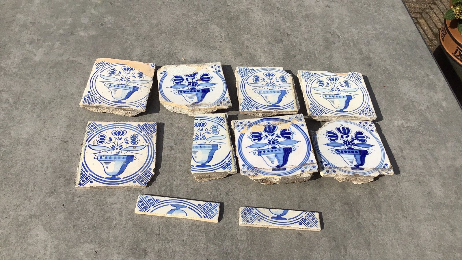Haard of keuken tegeltjes, Ophalen