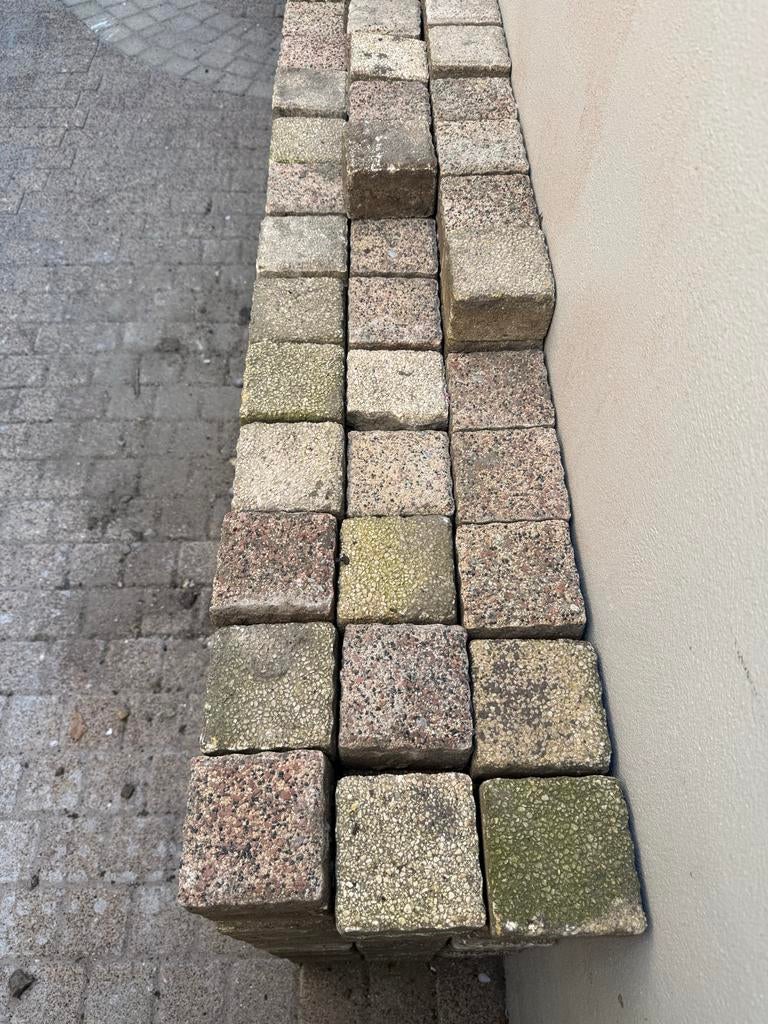 Bestrating tuin gratis ophalen, Tuin en Terras, Ophalen, Gebruikt, Klinkers, 10 m² of meer