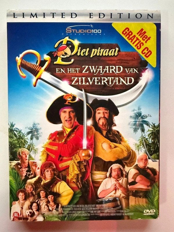 Piet Piraat en het Zwaard van Zilvertand (2008) DVD | Actie, Cd's en Dvd's, Alle leeftijden, Ophalen of Verzenden, Zo goed als nieuw