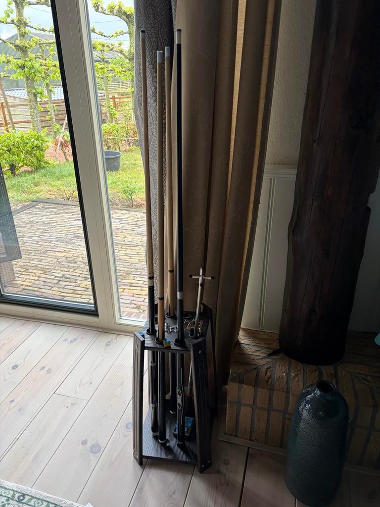 Buckshot Pooltafel met keu houder en accessoires, Ophalen, Zo goed als nieuw, Pooltafel