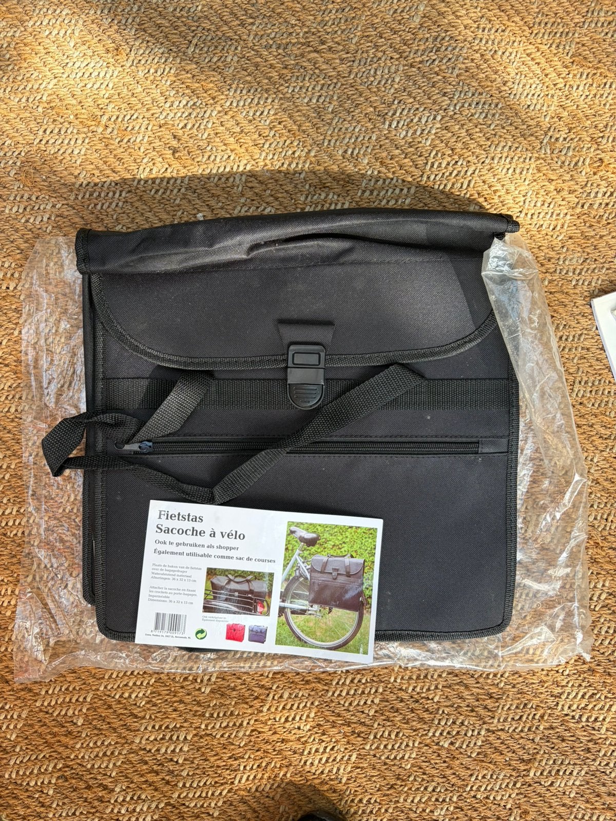 Fietstas ook te gebruiken als shopper / nieuw, Fietsen en Brommers, Fietsaccessoires | Fietstassen, Ophalen of Verzenden, Nieuw