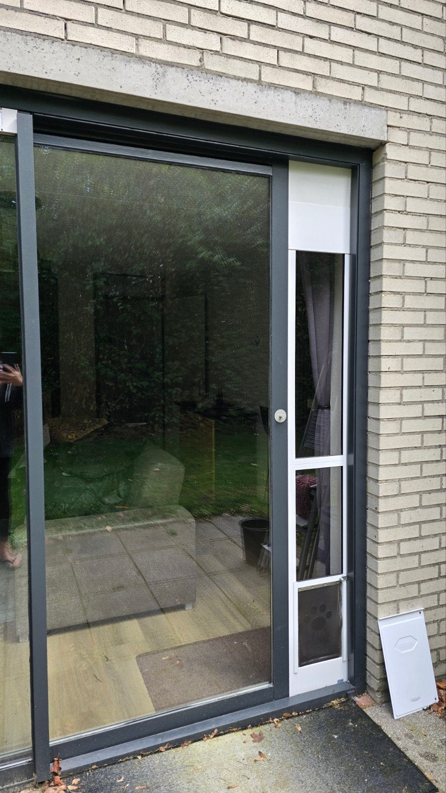 katten/hondenluik voor schuifpui, Ophalen, Zo goed als nieuw