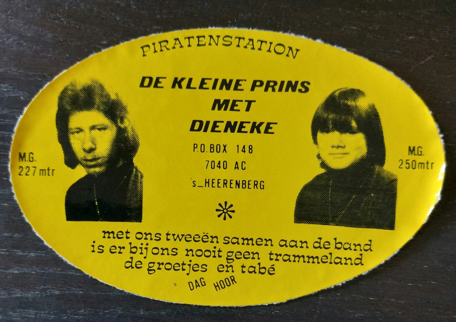 Sticker Kleine Prins Dieneke 's Heerenberg zendamateur, Ophalen of Verzenden, Gebruikt
