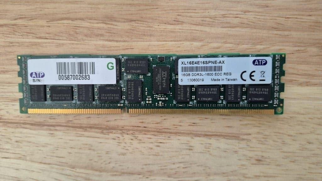 ATP 16GB DDR3L 1600MHz ECC REG, Computers en Software, RAM geheugen, ATP Electronics, Inc, DDR3, Ophalen of Verzenden, Zo goed als nieuw