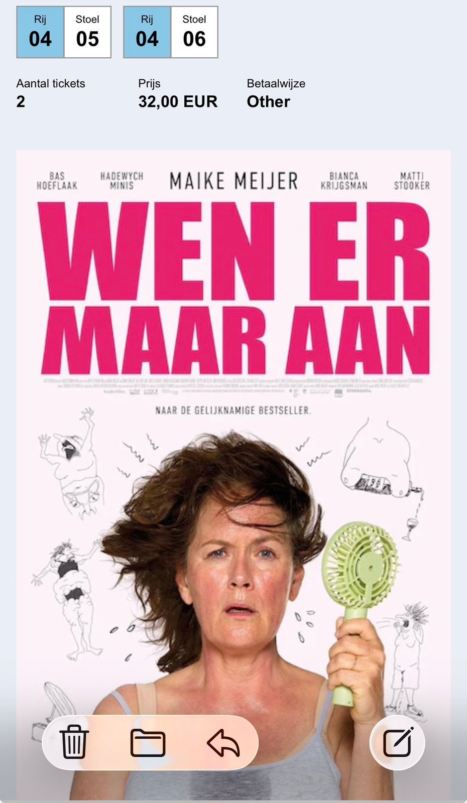 Wen er maar aan Kinepolis Zoetermeerr 14-10, Tickets en Kaartjes, Twee personen, Overige typen