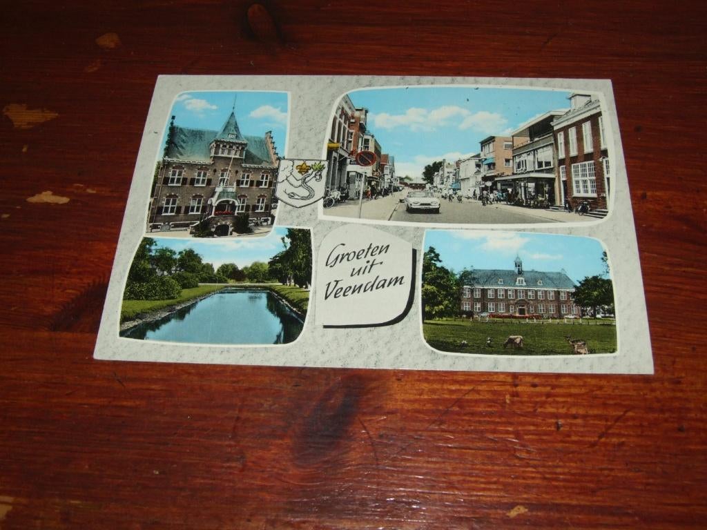 782- GROETEN UIT VEENDAM, Verzamelen, Ansichtkaarten | Nederland, Verzenden, 1960 tot 1980, Ongelopen, Groningen