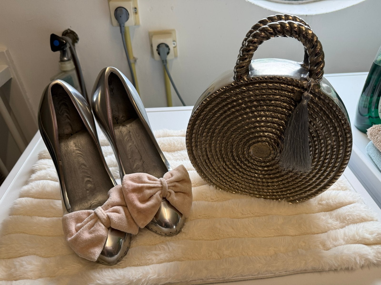 Riviera Maison decoratie: schoenen en tas (alleen samen), Ophalen, Overige materialen, Zilver, Landelijk