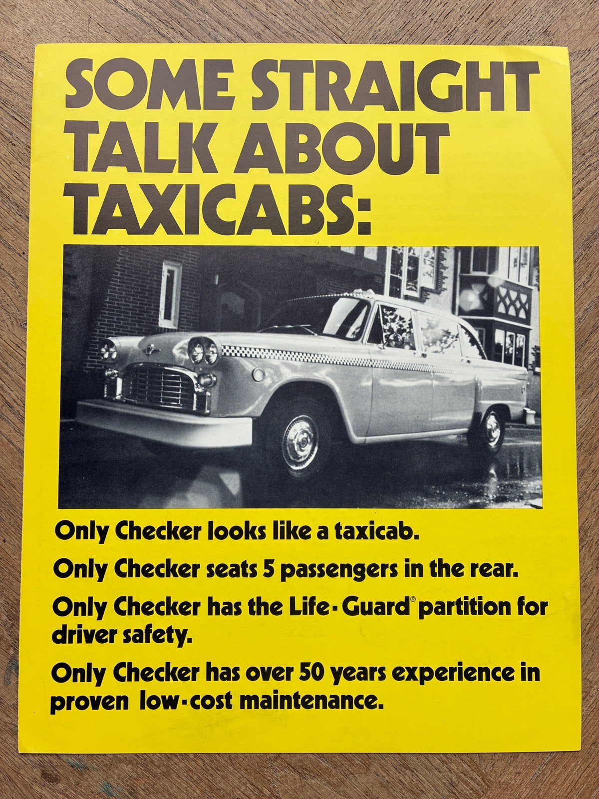 1975 Checker brochure, Verzenden, Zo goed als nieuw, Overige merken