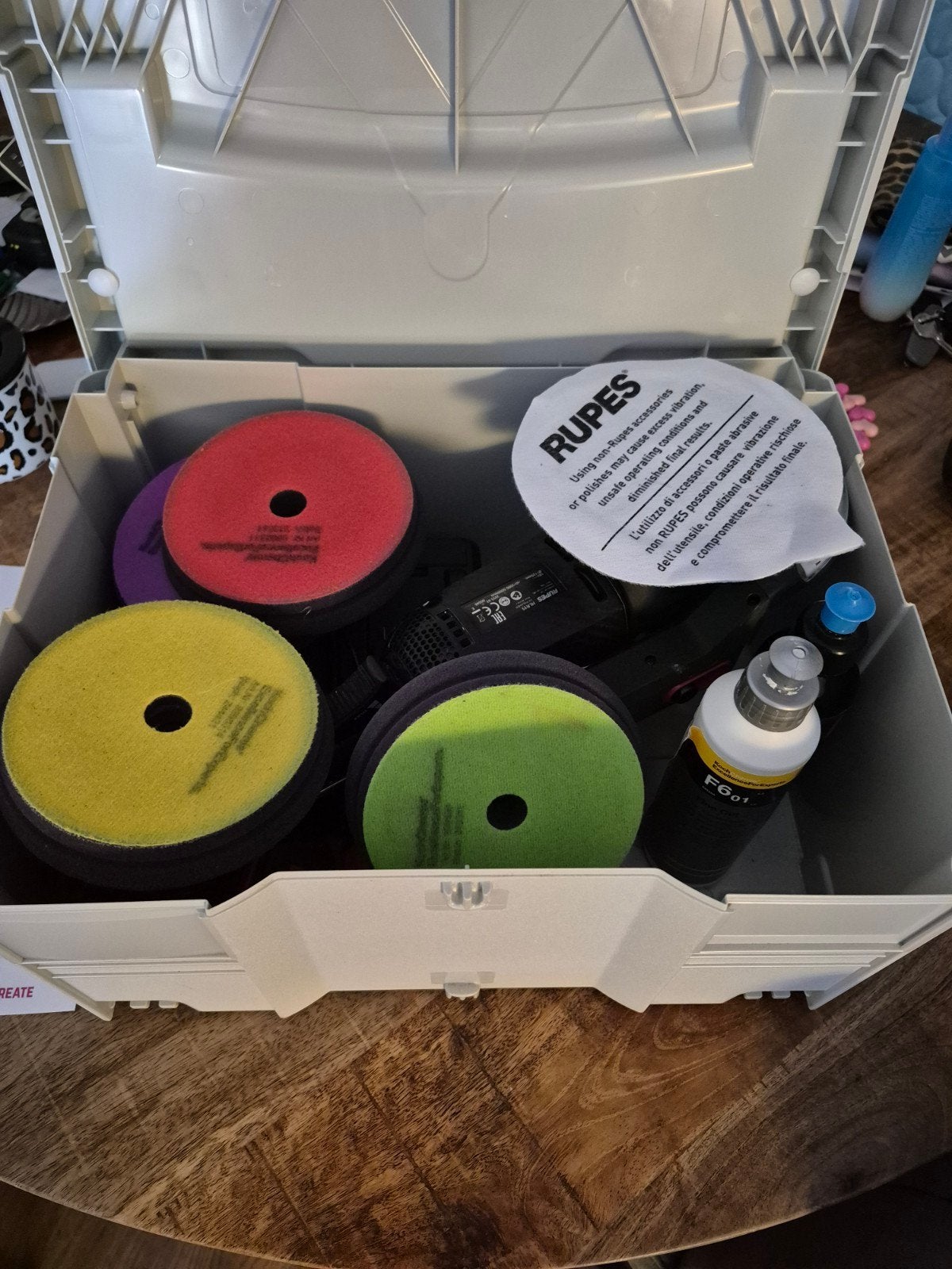 Rupes HLR15 iBrid Polijstmachine Set - Z.G.A.N. & Compleet, Auto diversen, Auto-accessoires, Ophalen