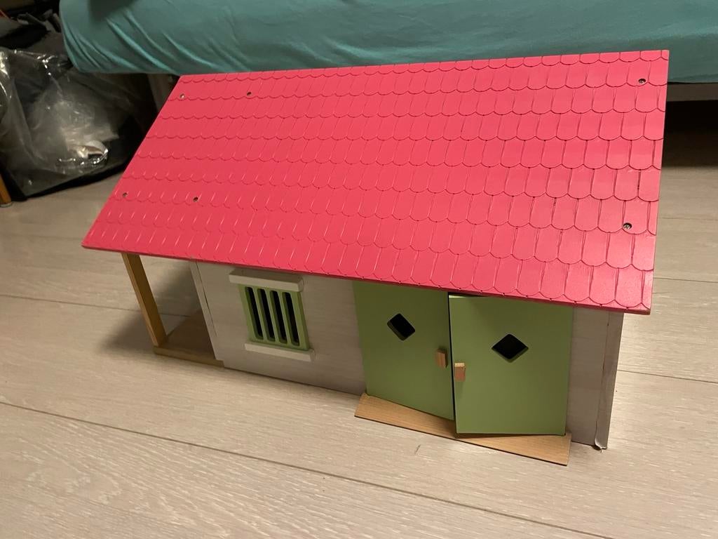 Kids Globe Houten Paardenstal / Manege met 7 Boxen, Ophalen, Zo goed als nieuw, Jongen of Meisje