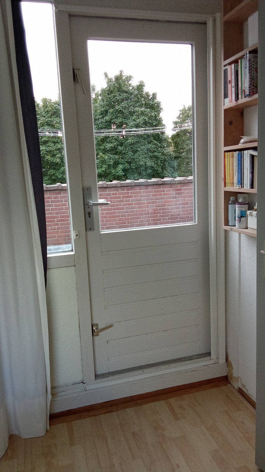 rolrolhordeur wit Bruynzeel 205x105 cm 2 stuks, Ophalen, Hordeur, 200 tot 215 cm