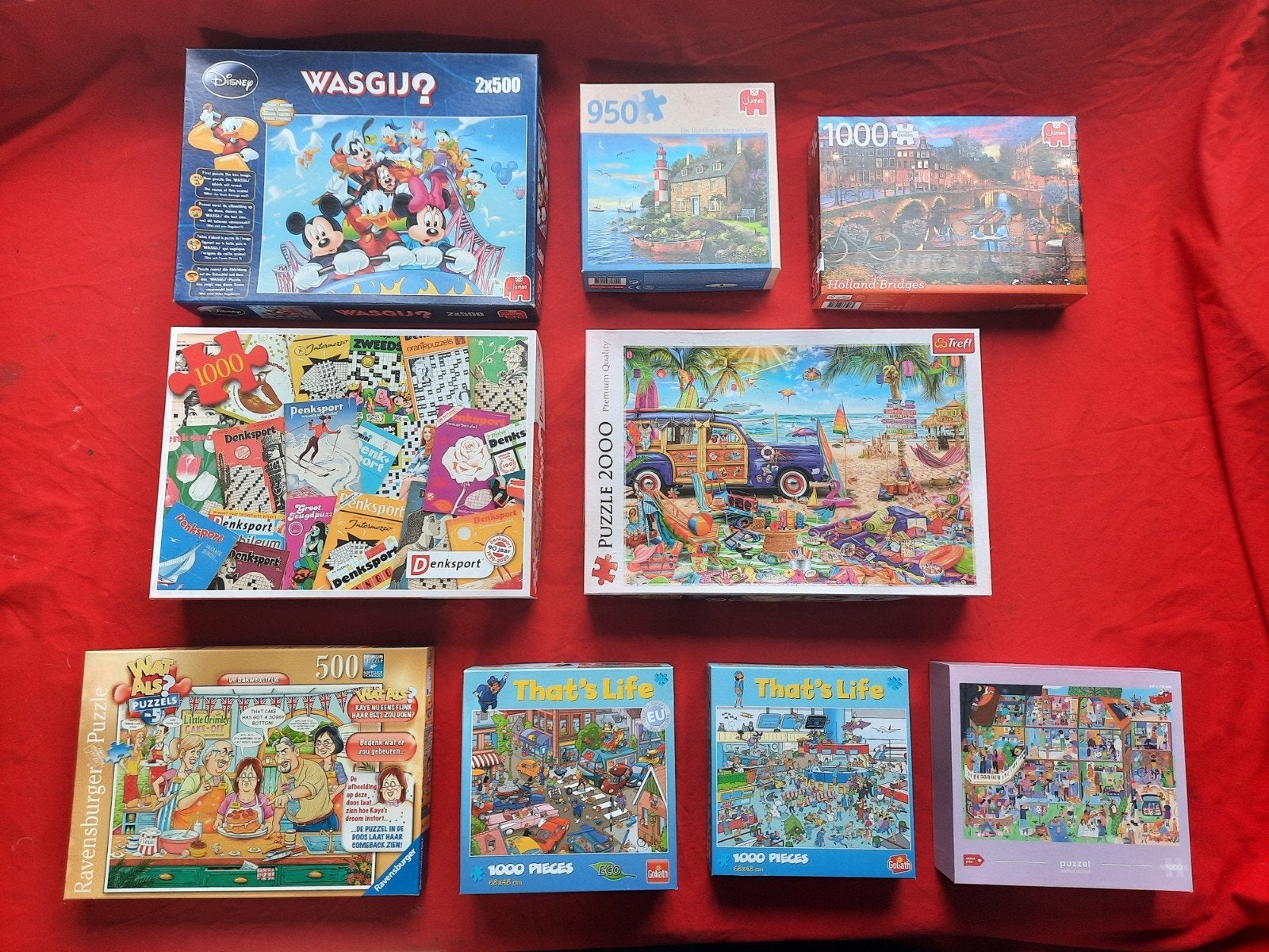 puzzels, 1000stukjes , vanalleswat, Ophalen, 500 t/m 1500 stukjes, Zo goed als nieuw