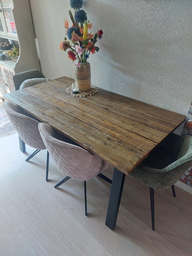 Eettafel, Huis en Inrichting, Tafels | Eettafels, Ophalen, 50 tot 100 cm, Zo goed als nieuw, Vijf personen of meer