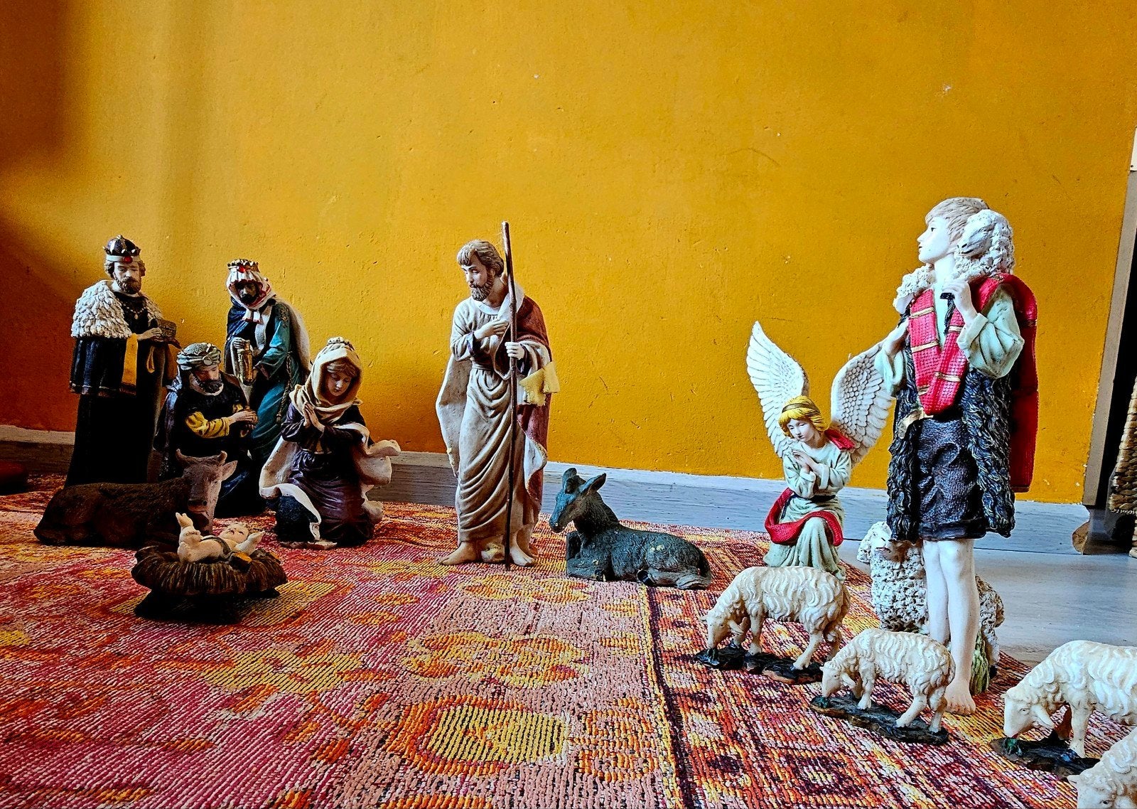 kerstgroep grote beelden, Ophalen