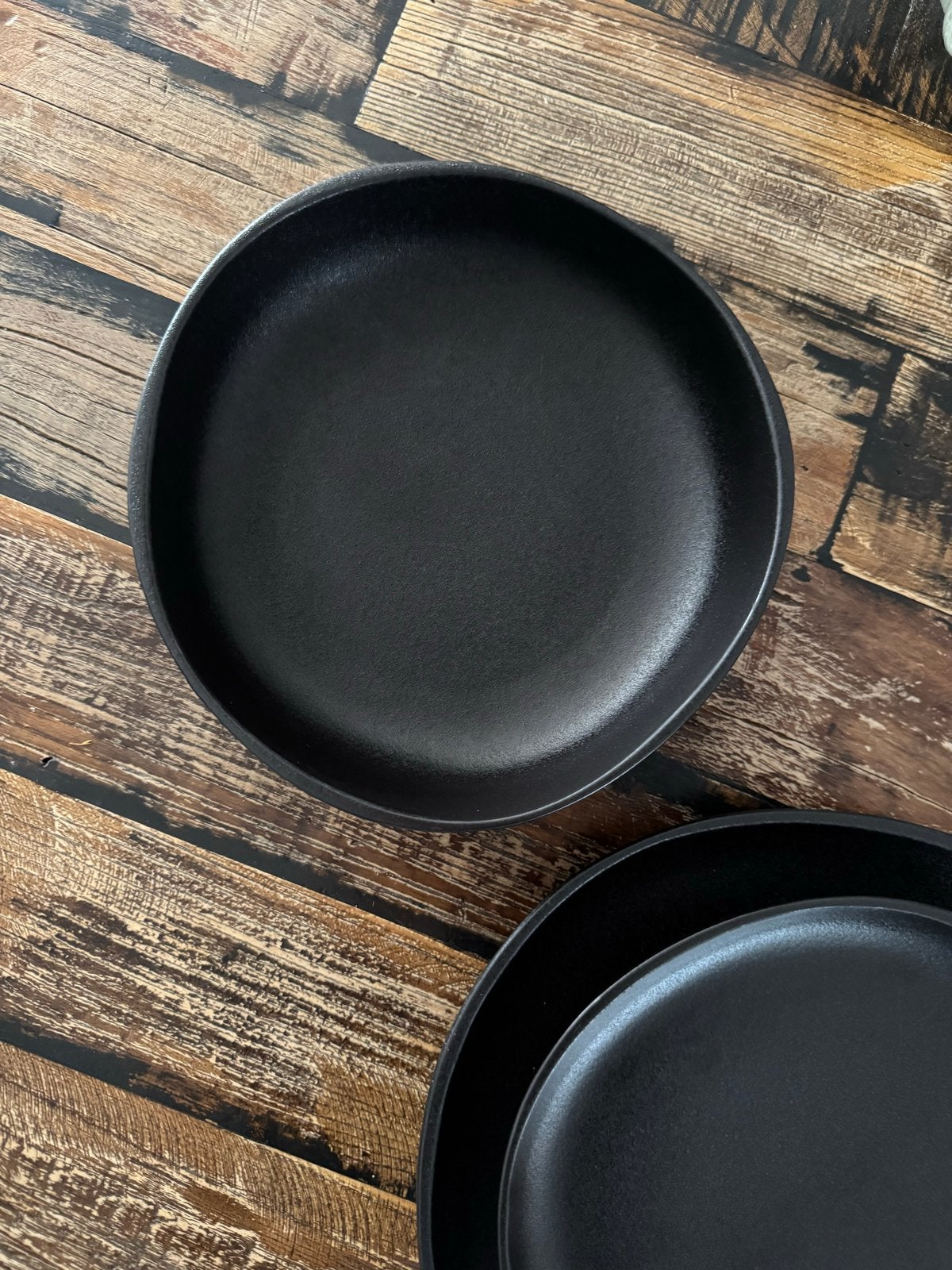 Servies van Casa - Zwart, 6 persoons met serveerborden, Ophalen, Gebruikt, Overige merken, Keramiek