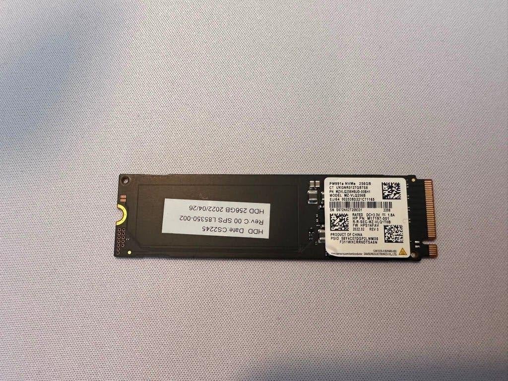 Samsung PM991a - 256 GB NVMe M.2 SSD - PCIe 3.0 x4, Intern, Gebruikt, SSD, 256 GB