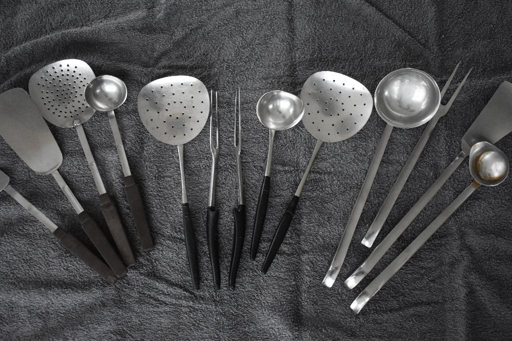 Gustav Beran Dick Simonis Brabantia 70s vintage lepelrek set, Ophalen of Verzenden