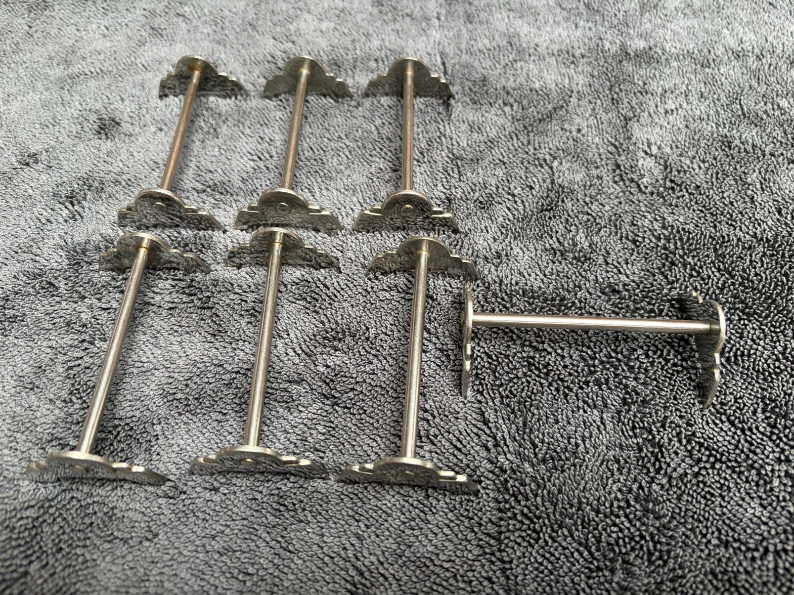 7 Vintage Gero Zilmeta Messenleggers – Art Deco Model 191, Antiek en Kunst, Ophalen of Verzenden