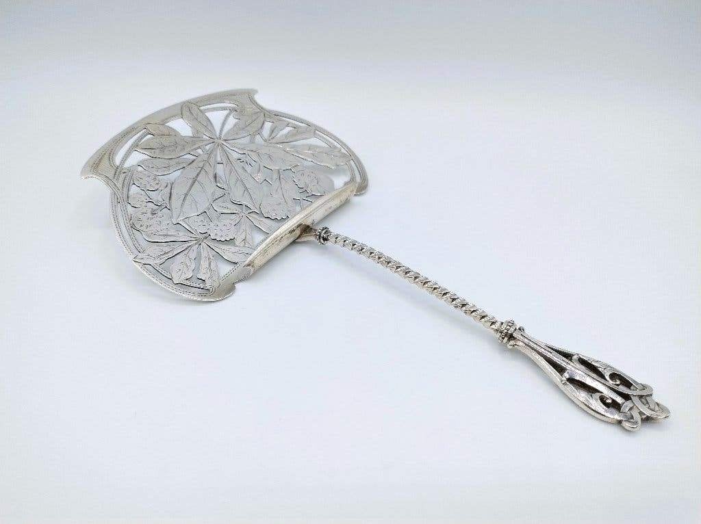 Zilveren aspergeschep, Fa. J.M. van Kempen Voorschoten, 1905, Antiek en Kunst, Antiek | Goud en Zilver, Verzenden, Zilver