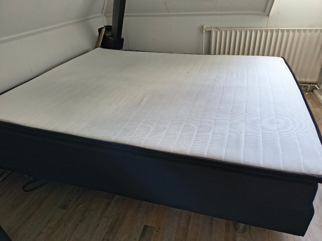 Boxspring, Ophalen, Gebruikt, Zwart, Tweepersoons