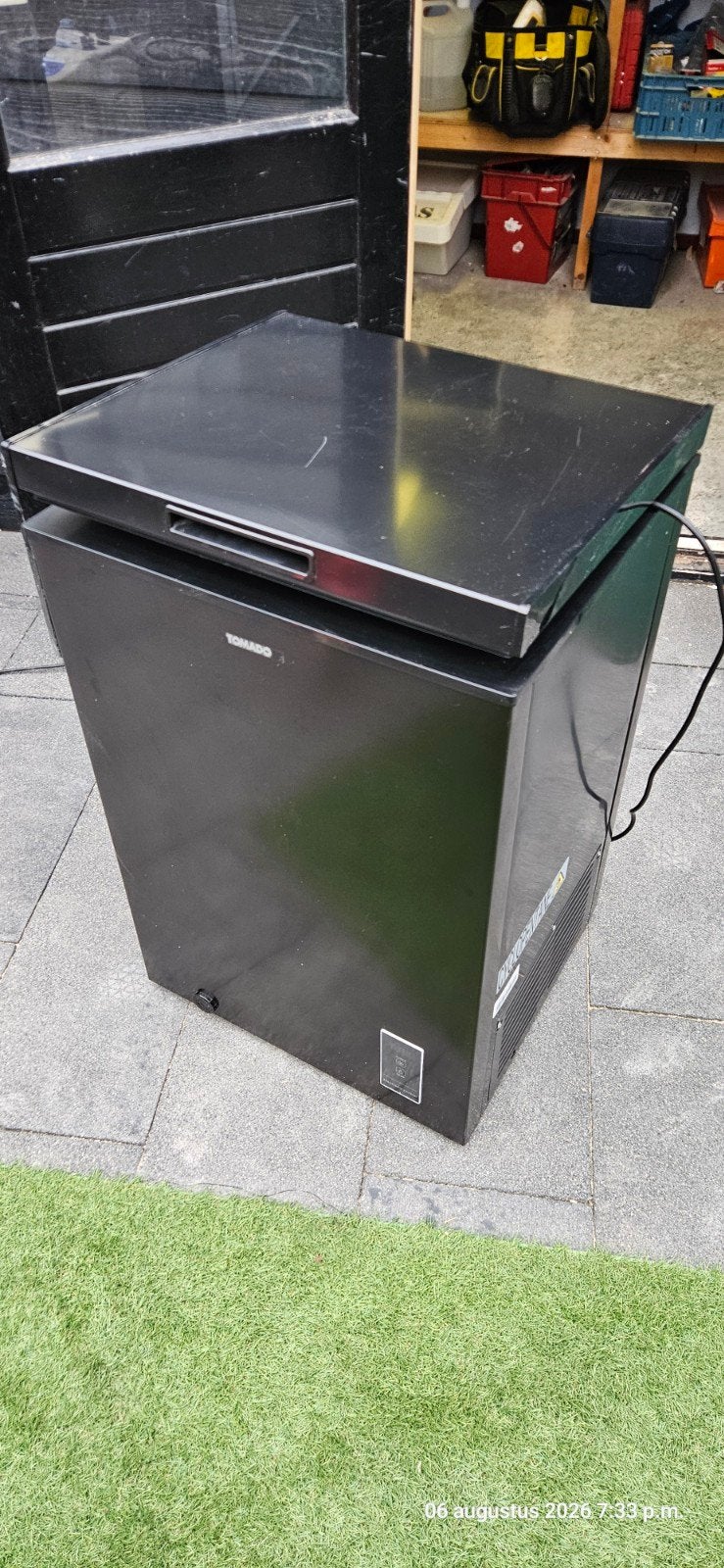 Tomado TCF0991B Vrieskist, 99 liter, Ophalen, Vrieskist, Minder dan 85 cm, Zo goed als nieuw