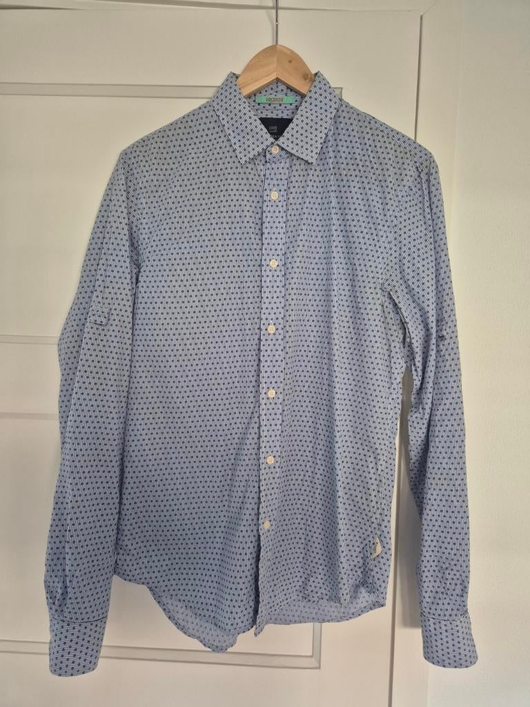 Scotch & Soda herenblouse/overhemd. Maat S., Blauw, Ophalen of Verzenden, Halswijdte 41/42 (L), Gedragen