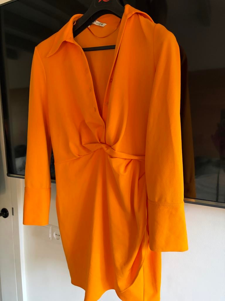Oranje jurkje Zara - Perfect voor Koningsdag!, Maat 42/44 (L), Oranje, Ophalen of Verzenden, Gedragen
