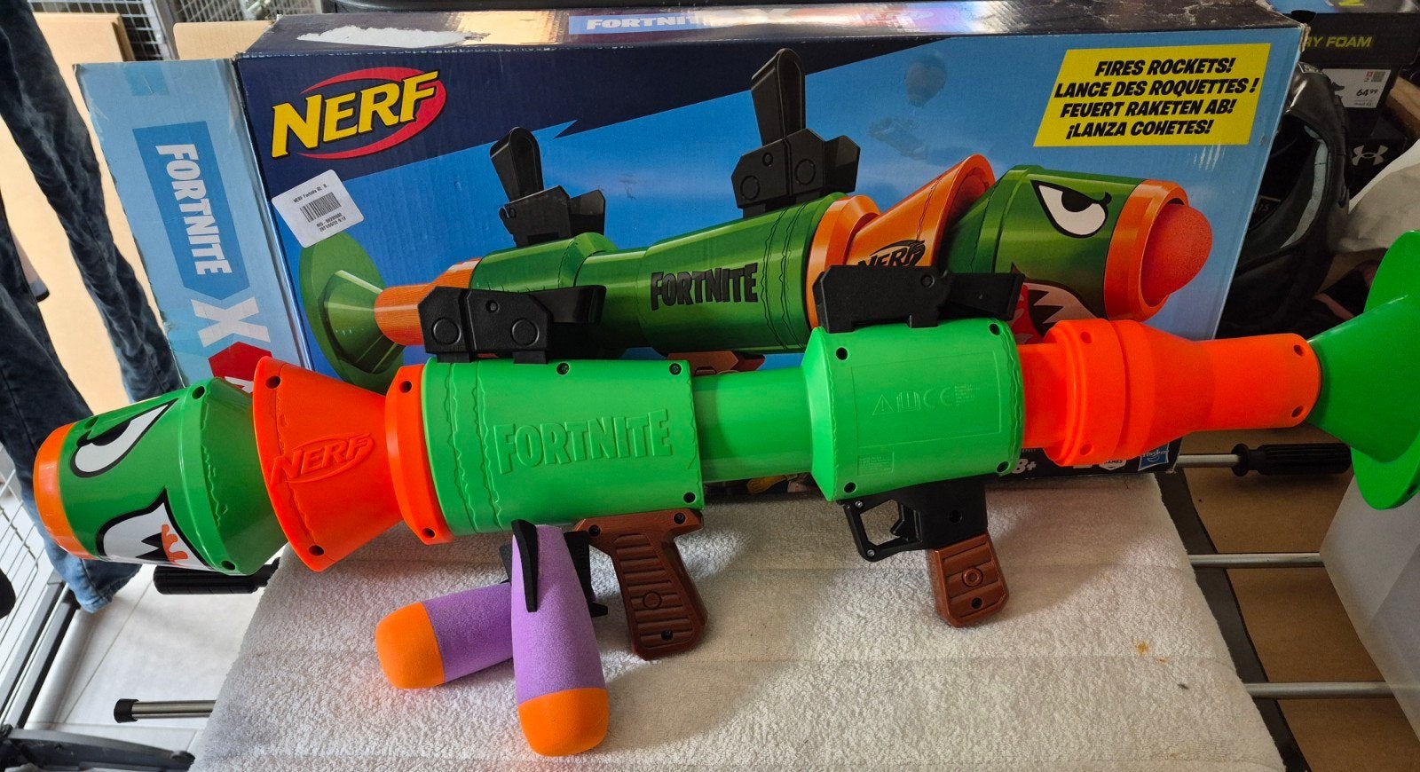 Nerf Fortnite Raketwerper - met doos, Ophalen of Verzenden, Gebruikt