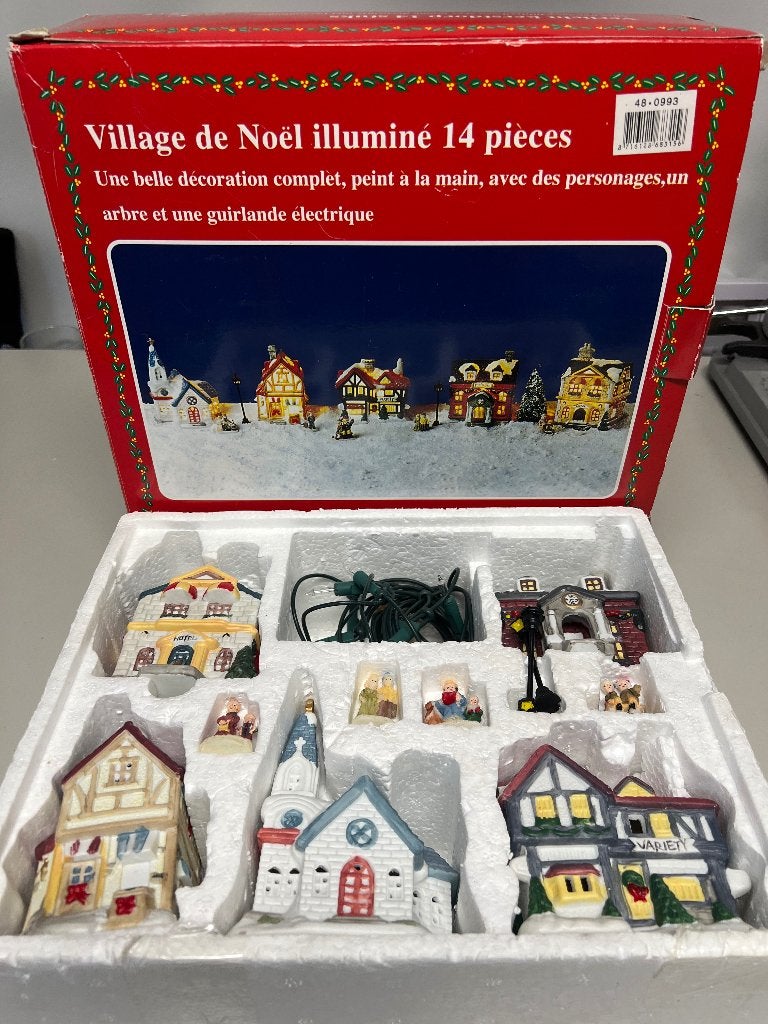 Kerstverlichting Dorp - 14 Delig, Ophalen of Verzenden, Zo goed als nieuw