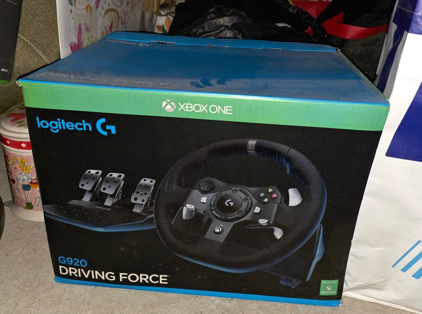 Logitech Race Stuur XBOX, Spelcomputers en Games, Ophalen, Gebruikt, Stuurtje of Sportattribuut, Xbox Original