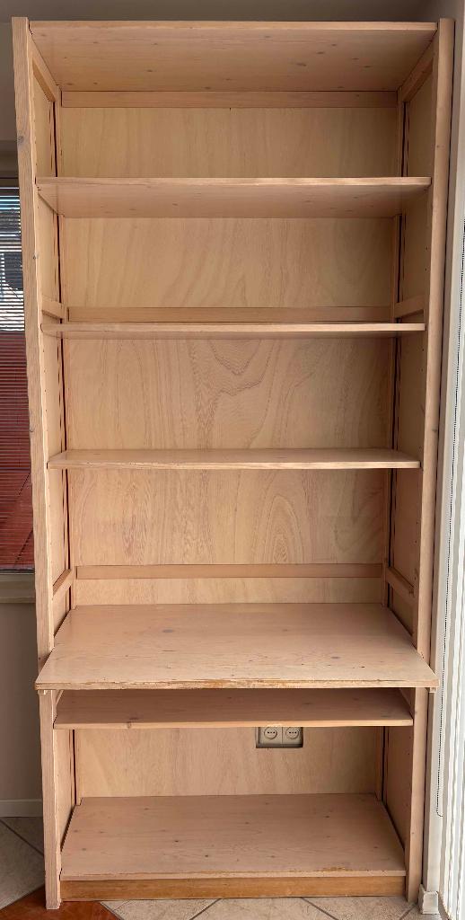 Boekenkast met bureaublad van Lundia, Ophalen, Met plank(en), Gebruikt, 200 cm of meer
