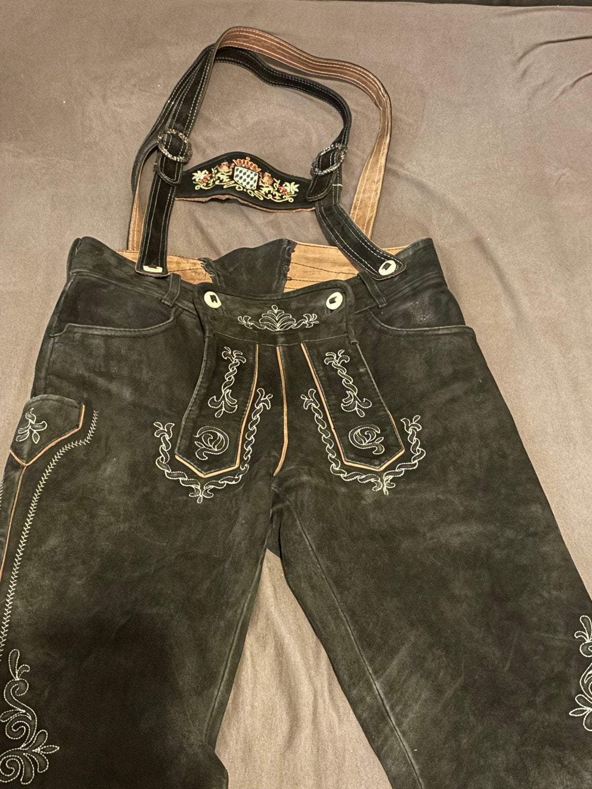 Originele Steindl Lederhose - Maat 42, Ophalen of Verzenden, Zo goed als nieuw, Overige maten, Zwart