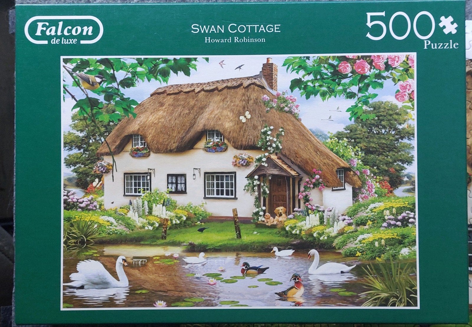 Falcon puzzel 500 stukjes Swan Cottage, Ophalen of Verzenden, 500 t/m 1500 stukjes, Zo goed als nieuw