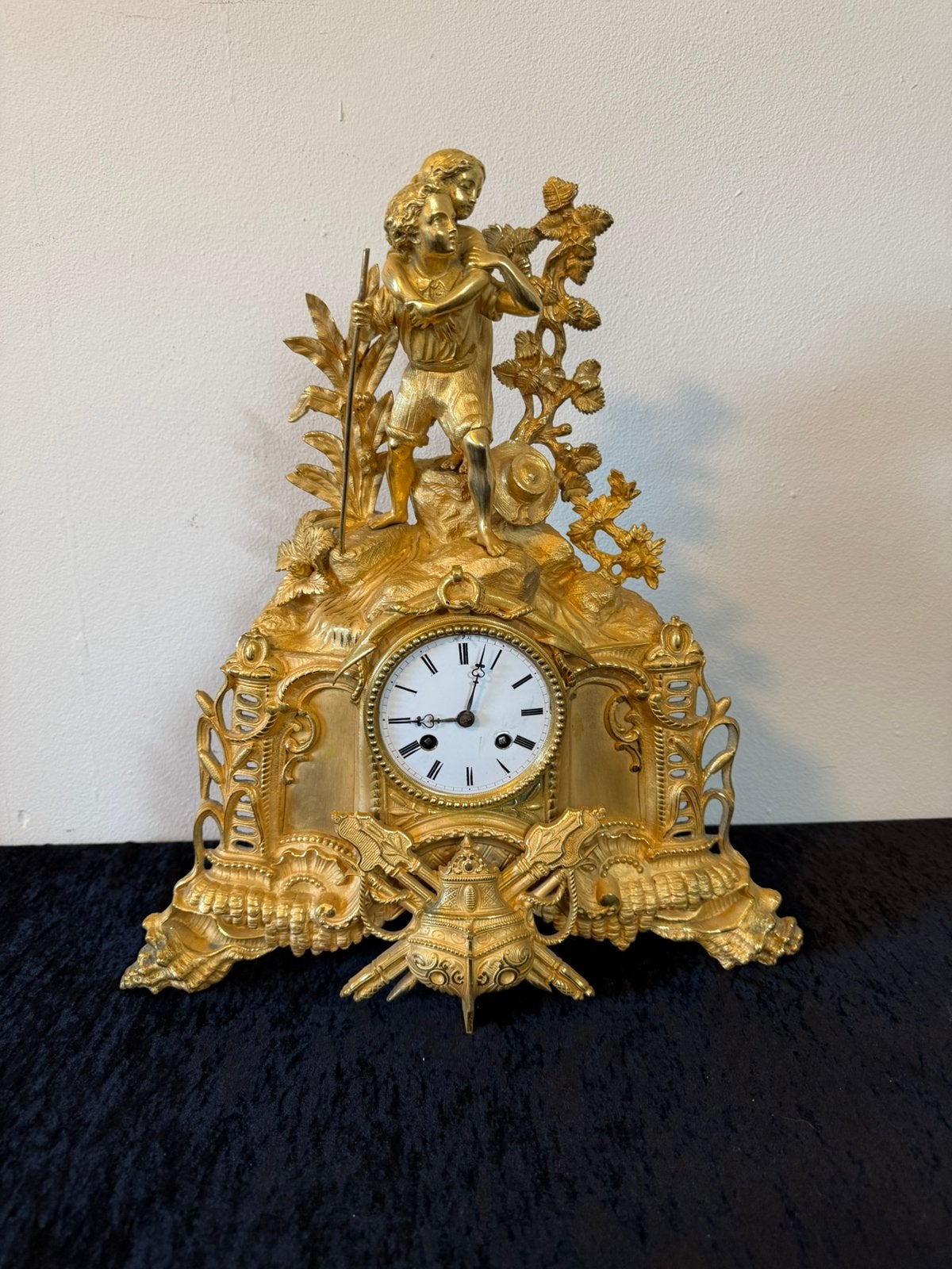 Bronzen pendule super mooi in het goud, Ophalen